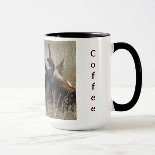 A23 Pronghornのカモシカのヤングバックのヘッド打撃 マグカップ (右)