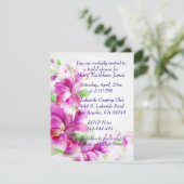 A2 – ピンクのフローラデザインブライダルシャワー招待状 招待状 (スタンド正面)