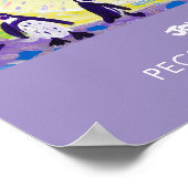 A3ポスター：John Dyerによる。ペッキペンギン ポスター (角)