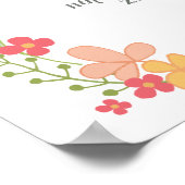 A3 新生児 女の子 誕生おめでとう 記念 ポスター (角)