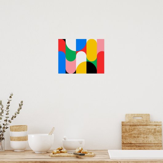 A3 Bauhaus Art Poster 3 ポスター (キッチン)