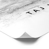 A3 Taj Mahal India座標 ポスター (角)