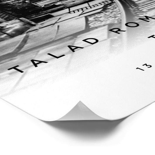 A3 Talad Rom Hub Market Thailand Poster ポスター (角)