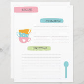 A4 Recipe Template (正面/裏面)