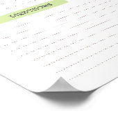 A4 Recipe Template (Instant Download) ポスター (角)