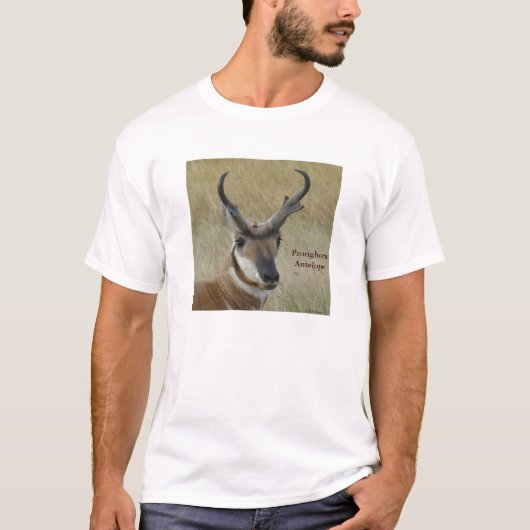 A5プロンコーンアンテロープ頭部ショット Tシャツ (正面)