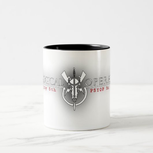 A5POB Kaffee Kupの暗い白熱 ツートーンマグカップ (中央)