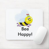 a67_cute_beeの幸せな蜂! マウスパッド (マウス)