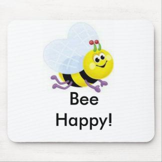 a67_cute_beeの幸せな蜂! マウスパッド