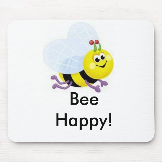 a67_cute_beeの幸せな蜂! マウスパッド (正面)