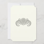 A6-ヴィンテージスクロールデザイン結婚式招待状カード 招待状 (裏面)