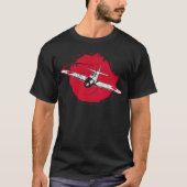 A6M Zero | World War 2 Japanese Plane Retro Tシャツ (正面)
