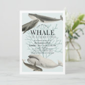 A.おいしい時間のヴィンテージブルーベビーシャワー 招待状 (スタンド正面)