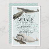 A.おいしい時間のヴィンテージブルーベビーシャワー 招待状 (正面/裏面)