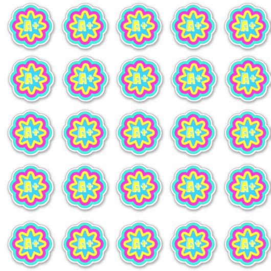 A+おもしろいかわいいカラーコメント報酬先生スタンプ シール (正面)