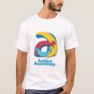 "A"のパズルのカスタムなAutismLinkのTシャツ Tシャツ