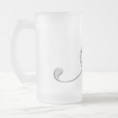 "A"の(黒い)公式のマグ。! フロストグラスビールジョッキ (左)