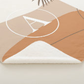 A -イニシャルモノグラムレターA抽象デザイン シェルパブランケット (3/4)