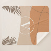 A -イニシャルモノグラムレターA抽象デザイン シェルパブランケット (正面(横))