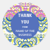 A「カスタマイズありがとう」ステッカー – デザイン11 ラウンドシール (正面)