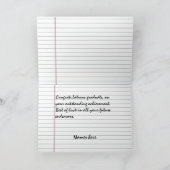 A+カスタム卒業カード カード (内部)