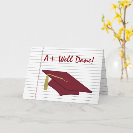 A+カスタム卒業カード カード (黄色い花)