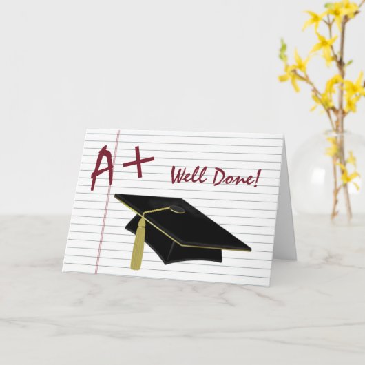 A+カスタム卒業カード カード (黄色い花)