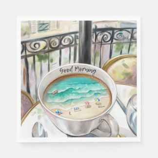 A.カップの朝 スタンダードランチョンナプキン