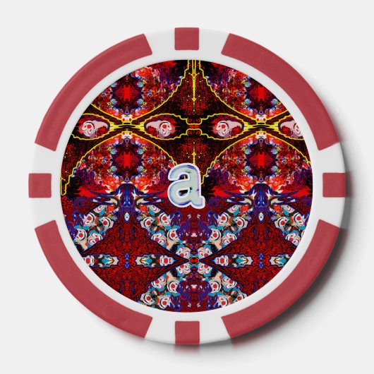 "a" クラウンをここに挿入 ポーカーチップ (正面)