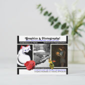 A*グラフィックスミックス名刺はがき ポストカード (スタンド正面)