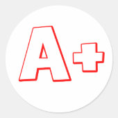 A +グレーディングステッカー ラウンドシール (正面)