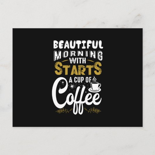 A.コーヒーを飲み始める ポストカード (正面)