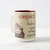 A.コーヒーを飲むのと良い本に似たものはない ツートーンマグカップ (正面左)