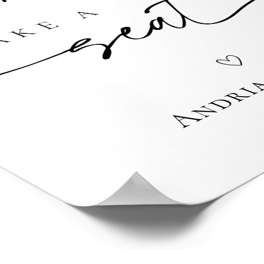 A.ショットを取って座席のサイン結婚を取る ポスター (角)