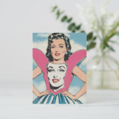 A.ドレスを着たユニーク女性 ポストカード (スタンド正面)