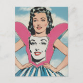 A.ドレスを着たユニーク女性 ポストカード (正面)