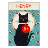 A+ハッピーファーザーズ・デー・トゥ・ワールド最高の・キャット・パパ・カード (正面)