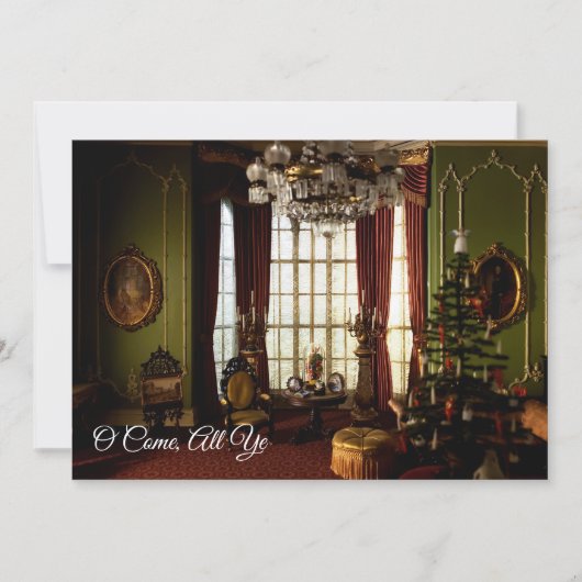 A ビクトリアン Christmas - "O 来 Al Ye"招待状 招待状 (正面)