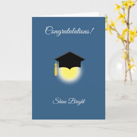 A.ブルー賞の卒業祝い カード (黄色い花)