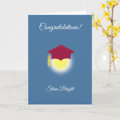 A.ブルー賞の卒業祝い カード (黄色い花)