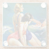 A.プールで ガラスコースター (裏面)