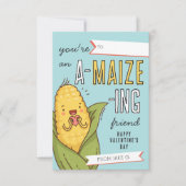 A – メイズ友達のコーン教室のバレンタインカード 招待状 (正面)