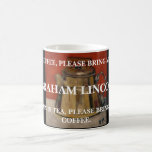 A.リンカーンFUNNYのの引用文-マグ コーヒーマグカップ<br><div class="desc">コーヒー及び茶- EBMorrissey著元の絵画からの   マグのプリントのエイブラハム・リンカーンのおもしろいな引用文。</div>