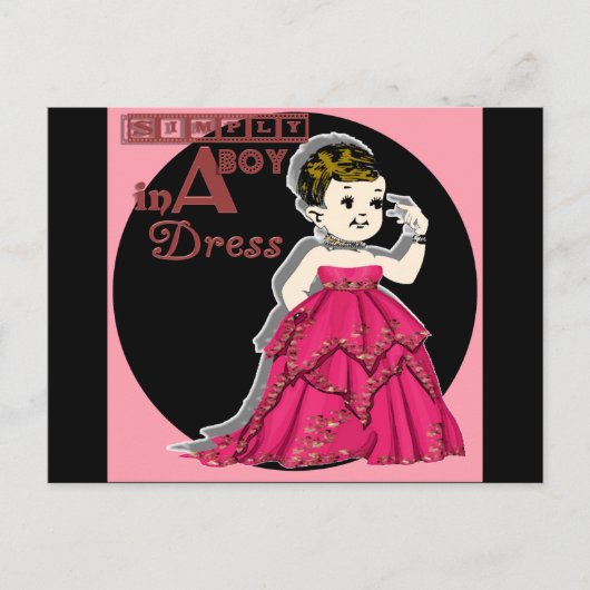A.ワンピースを着た少年 ポストカード (正面)