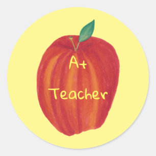 A+先生水彩Appleスタンプ ラウンドシール