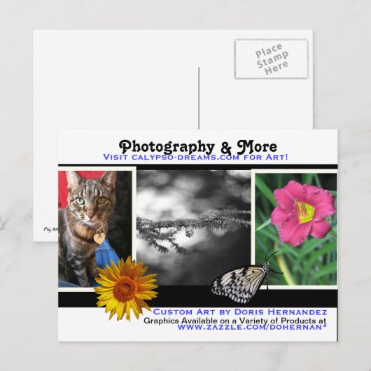 A*写真と名刺はがき ポストカード (正面/裏面)