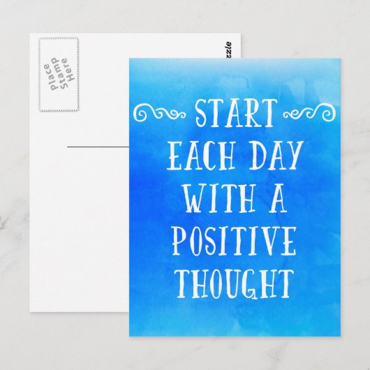 A 前向き考え ポストカード (正面/裏面)