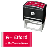 "A +努力!" +教育者の名カスタム前ラバースタンプ セルフインキングスタンプ (インサイチュ)