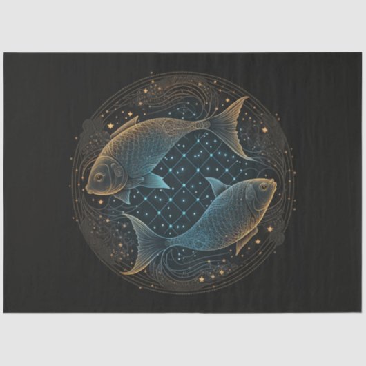 A〔占星術の〕十二宮図シリーズデザイン4ティッシュペーパー 薄葉紙 (正面)