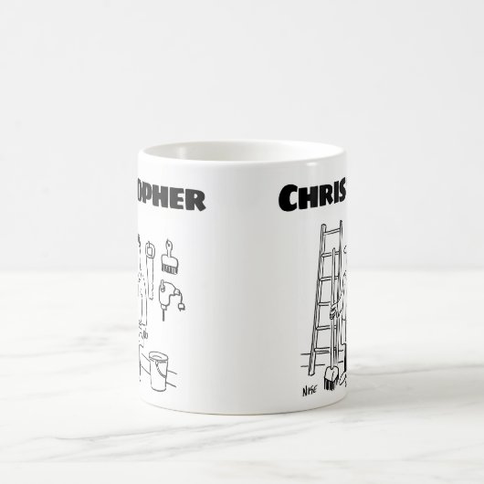 A.名前を付けたハンドイマンへの贈り物 コーヒーマグカップ (中央)